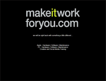 Tablet Screenshot of makeitworkforyou.com